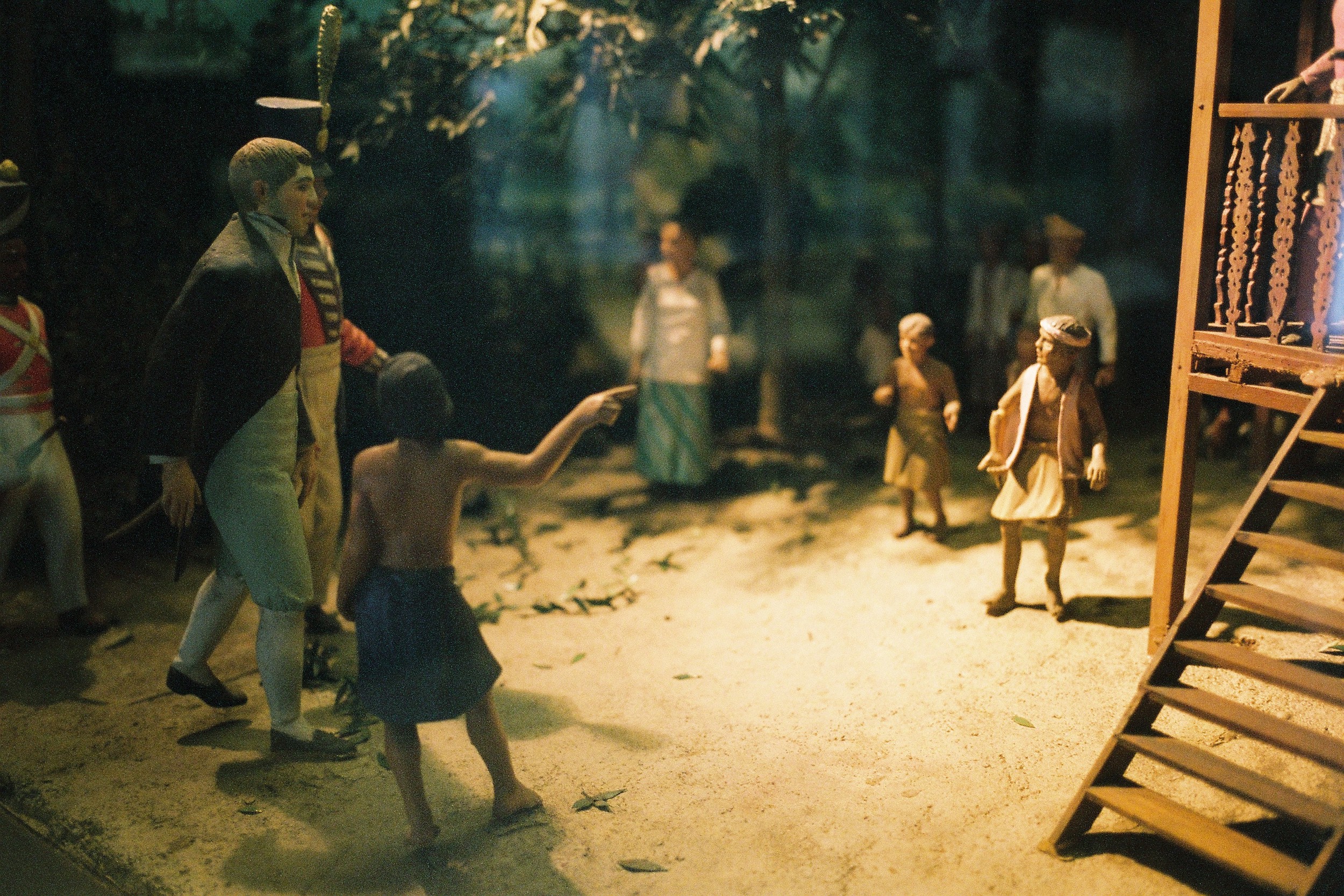 ''Arrival of Stamford Raffles to Establish a Trading Port 1819''. Section of a diorama. Elias Park Primary School Collection. Image courtesy of Hu Yun. 