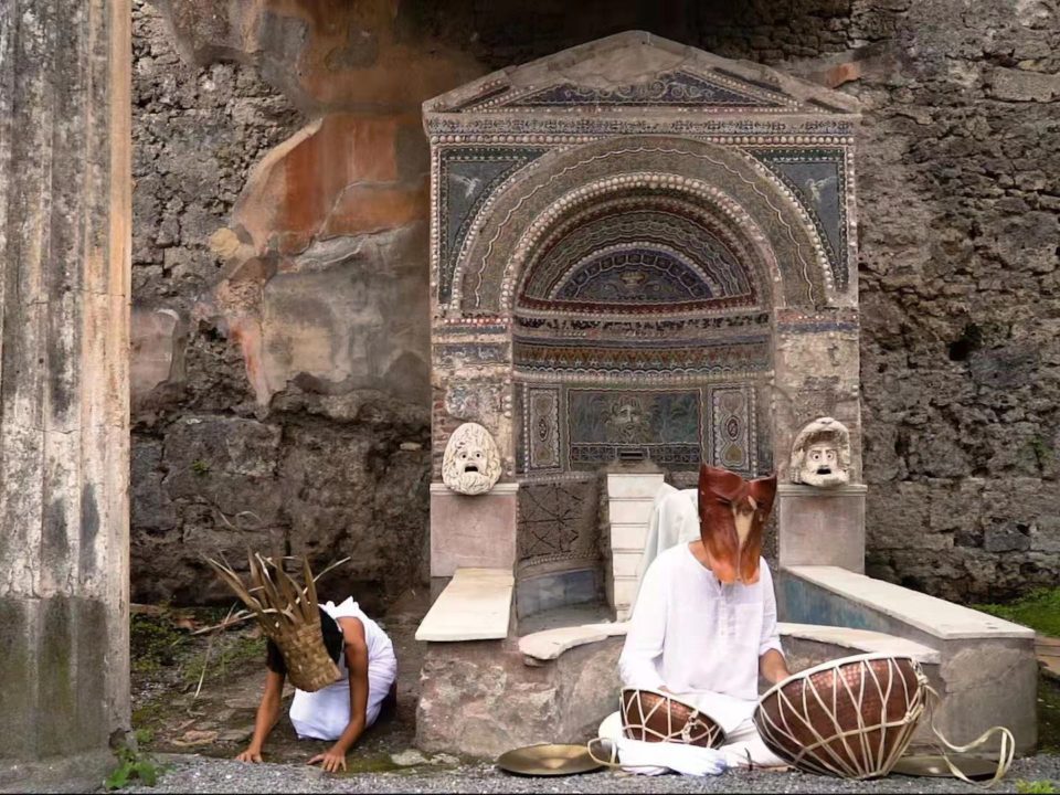 Himali Singh Soin and David Soin Tappeser, ''A Performance at Pompei,'' (still) 2020. Video. Courtesy of the artists and Power Station of Art.