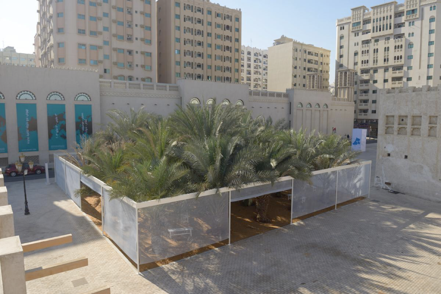 Office Kersten Geers David Van Severes, 'OASES,' 2013. Three public parks. Dimensions variable. Installation view: Sharjah Biennial 11, Arts Square. Image courtesy of the Sharjah Art Foundation.